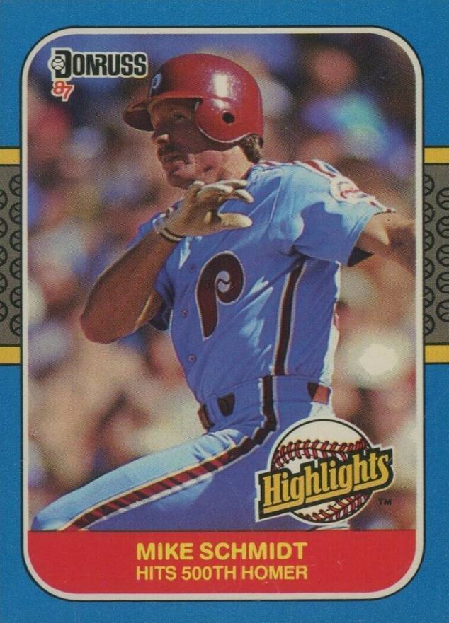 1987 Donruss Highlights Mike Schmidt #2 Baseball Card