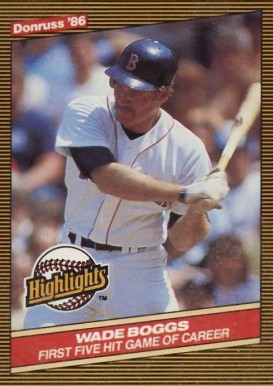 1986 Donruss Highlights Wade Boggs #11 Baseball Card