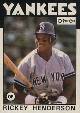 1986 O-Pee-Chee Rickey Henderson #243 Baseball Card