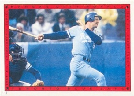 1986 Topps Stickers George Brett #16 Baseball Card