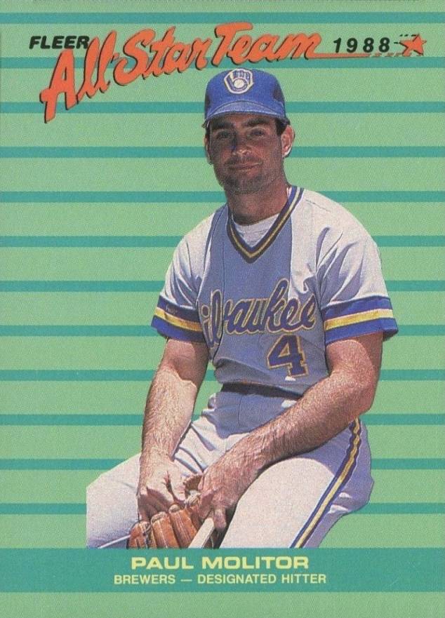 1988 Fleer All-Stars Paul Molitor #12 Baseball Card