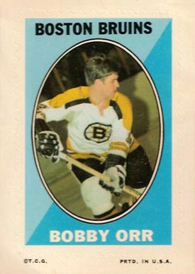 1970 Topps/OPC Sticker Stamps Bobby Orr #24 Hockey Card