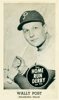 1959 Home Run Derby Wally Post # Baseball Card