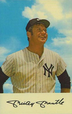 1971 N.Y. Yankees Clinic Schedule Postcard Mickey Mantle # Baseball Card