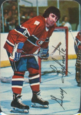 1976 Topps Glossy Inserts Guy LaPointe #17 Hockey Card