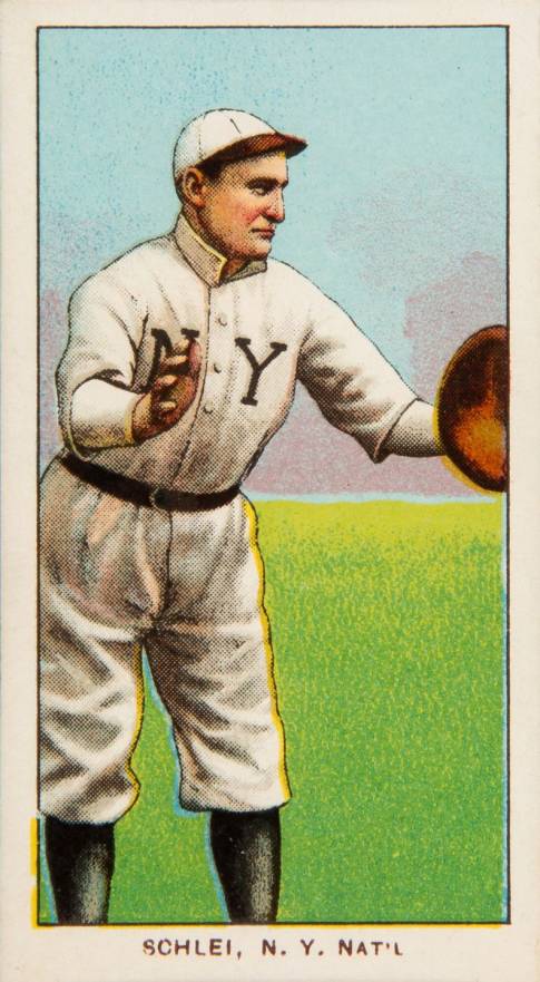 1909 White Borders Piedmont & Sweet Caporal Schlei, N.Y. Nat'L #425 Baseball Card