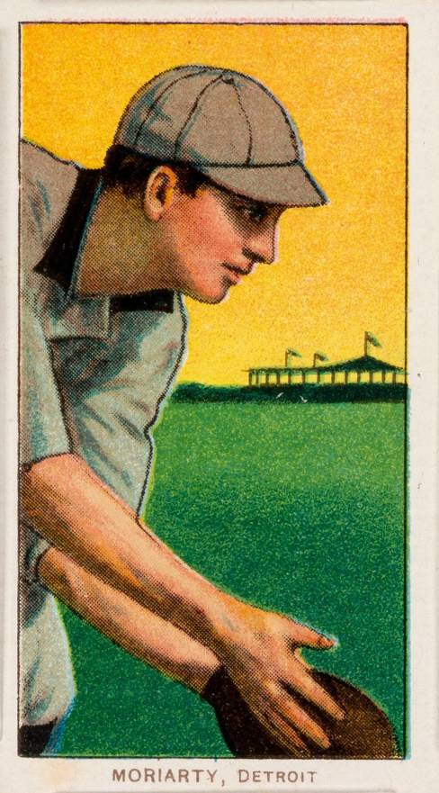 1909 White Borders Piedmont & Sweet Caporal Moriarty, Detroit #344 Baseball Card
