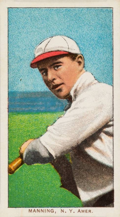 1909 White Borders Piedmont & Sweet Caporal Manning, N.Y. Amer. #301 Baseball Card