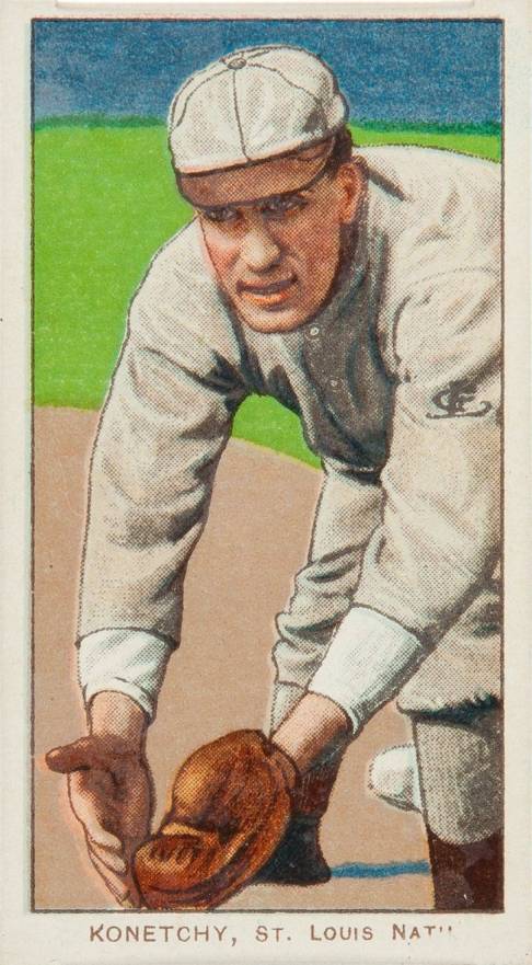 1909 White Borders Piedmont & Sweet Caporal Konetchy, St. Louis Nat'L #263 Baseball Card