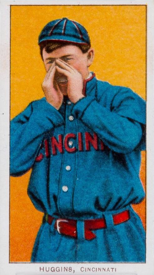 1909 White Borders Piedmont & Sweet Caporal Huggins, Cincinnati #224 Baseball Card