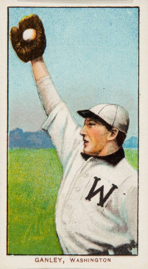 1909 White Borders Piedmont & Sweet Caporal Ganley, Washington #184 Baseball Card