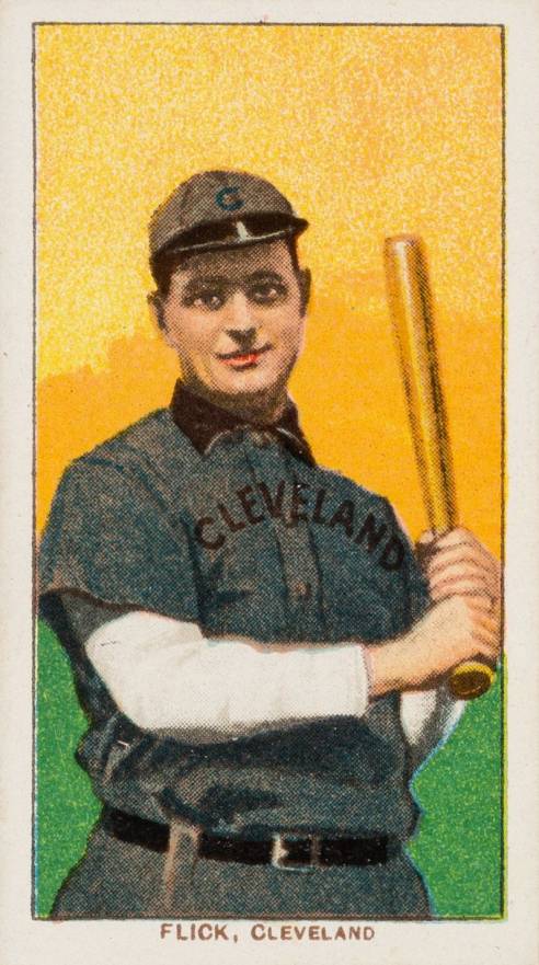 1909 White Borders Piedmont & Sweet Caporal Flick, Cleveland #176 Baseball Card
