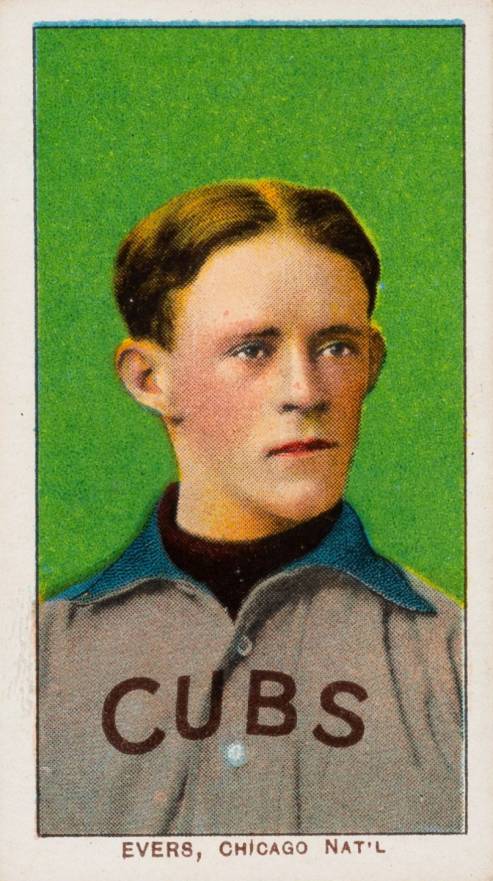 1909 White Borders Piedmont & Sweet Caporal Evers, Chicago Nat'L #166 Baseball Card