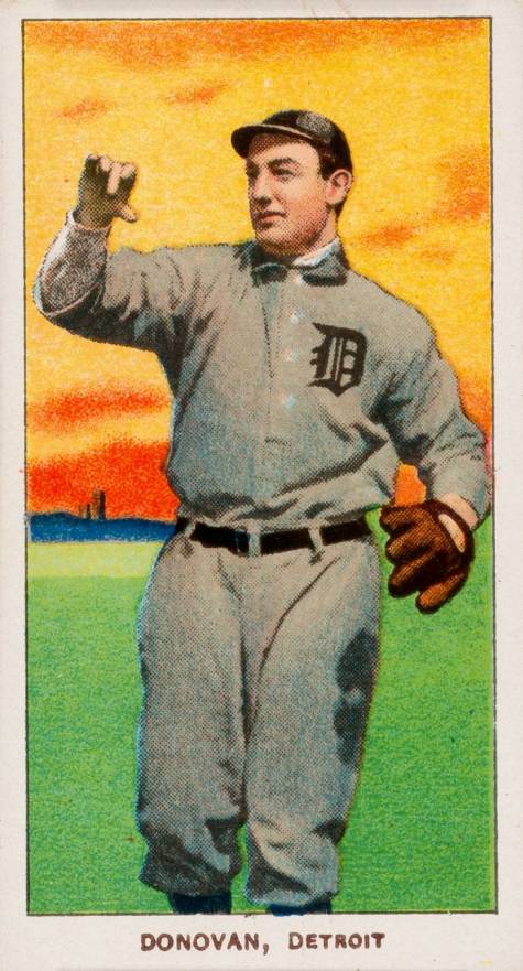 1909 White Borders Piedmont & Sweet Caporal Donovan, Detroit #136 Baseball Card