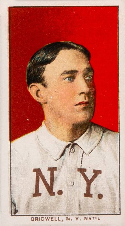 1909 White Borders Piedmont & Sweet Caporal Bridwell, N.Y. Nat'L #54 Baseball Card
