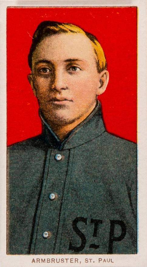 1909 White Borders Piedmont & Sweet Caporal Armbruster, St. paul #12 Baseball Card