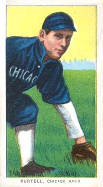 1909 White Borders Piedmont & Sweet Caporal Purtell, Chicago Amer #399 Baseball Card