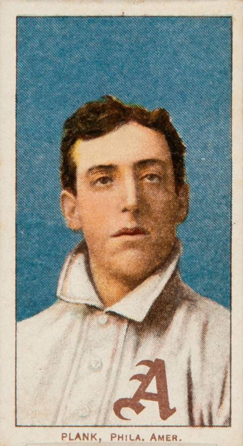 1909 White Borders Piedmont & Sweet Caporal Plank, Phila. Amer. #395 Baseball Card