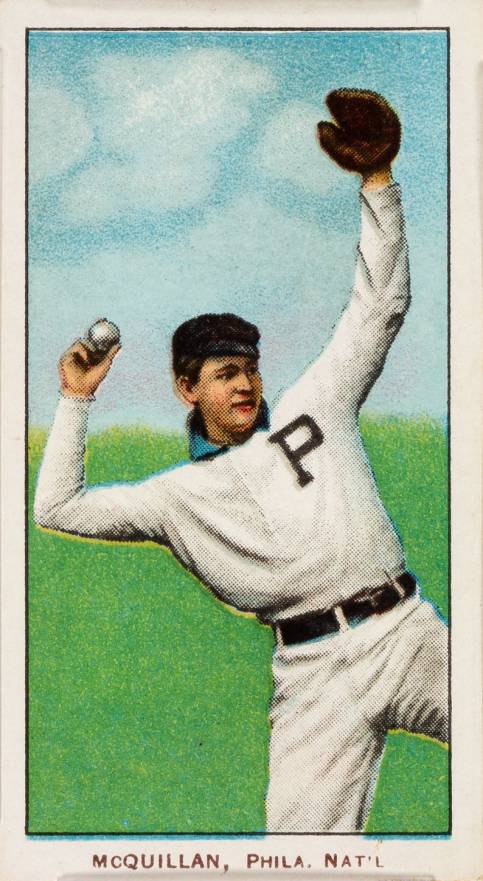 1909 White Borders Piedmont & Sweet Caporal McQuillan, Phila. Nat'L #328 Baseball Card