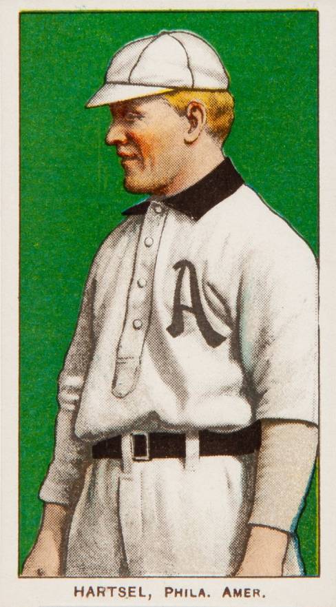 1909 White Borders Piedmont & Sweet Caporal Hartsel, Phila. Amer. #206 Baseball Card