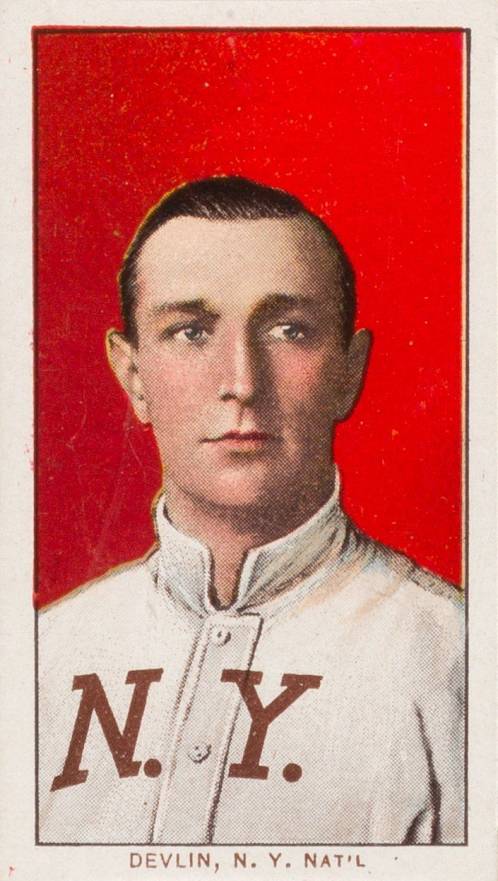 1909 White Borders Piedmont & Sweet Caporal Devlin, N.Y. Nat'L #128 Baseball Card