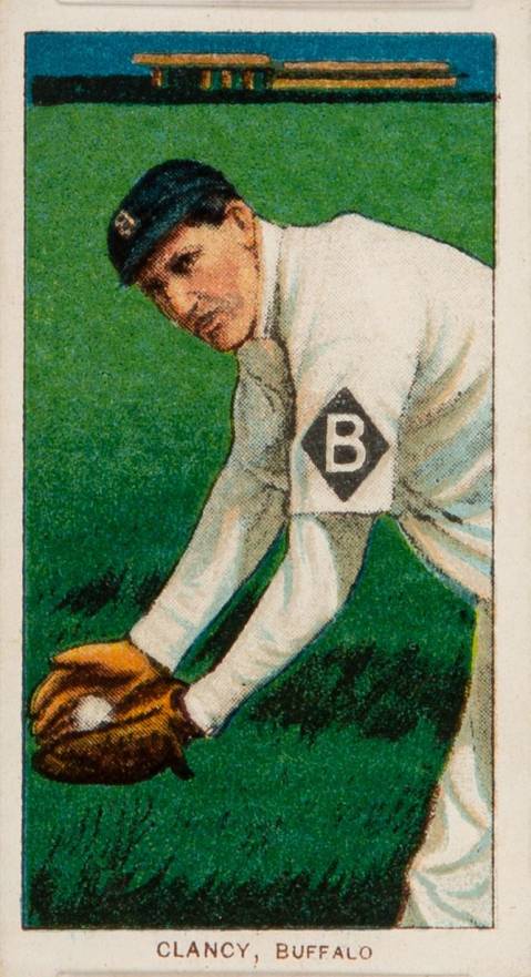 1909 White Borders Piedmont & Sweet Caporal Clancy, Buffalo #89 Baseball Card