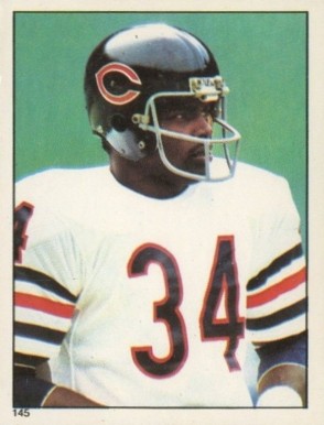 1981 Topps Stickers Walter Payton #145 Football Card