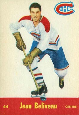 1955 Parkhurst Quaker Oats Jean Beliveau #44 Hockey Card