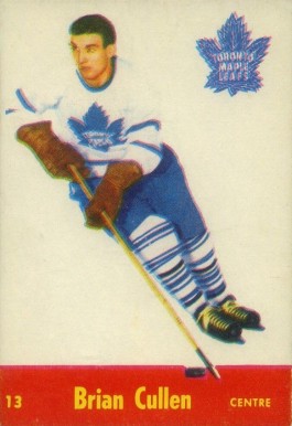 1955 Parkhurst Quaker Oats Brian Cullen #13 Hockey Card