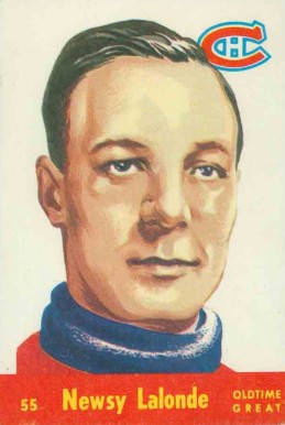 1955 Parkhurst Quaker Oats Newsy LaLonde #55 Hockey Card