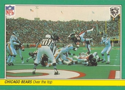 1984 Fleer Team Action Chicago Bears over the top #7 Football Card