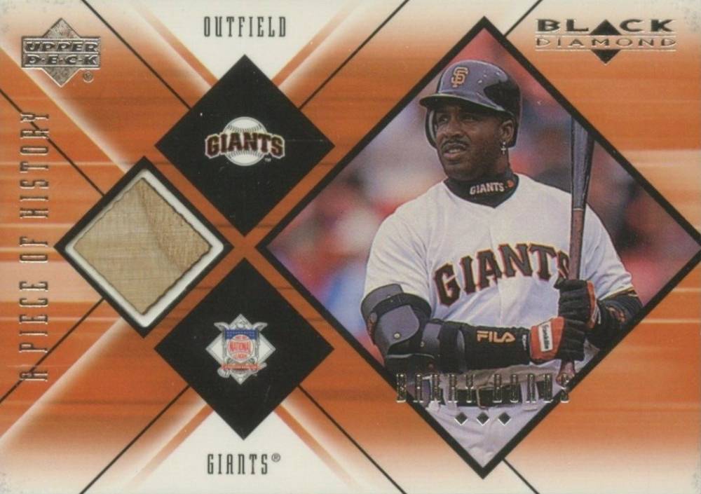 1999 Upper Deck Black Diamond A Piece of History Barry Bonds #BB Baseball Card