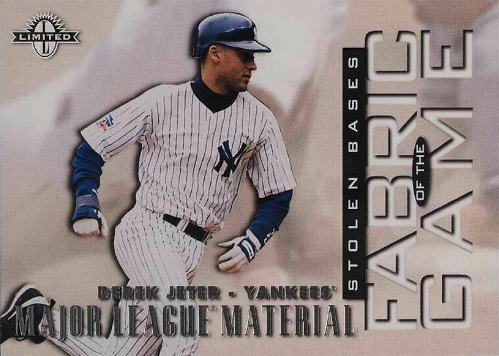 1997 Donruss Limited Fabric of the Game Derek Jeter #61 Baseball Card