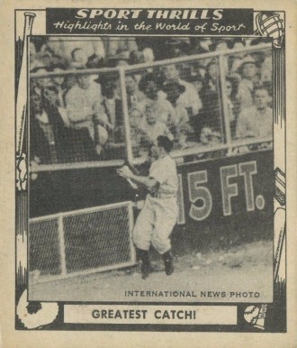 1948 Swell Sport Thrills Greatest Catch! #9 Baseball Card