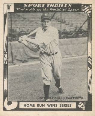 1948 Swell Sport Thrills Home Run Wins Series #6 Baseball Card