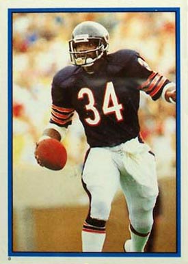 1984 Topps Stickers Walter Payton #6 Football Card