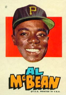 1967 Topps Pirates Stickers Al McBean #12 Baseball Card