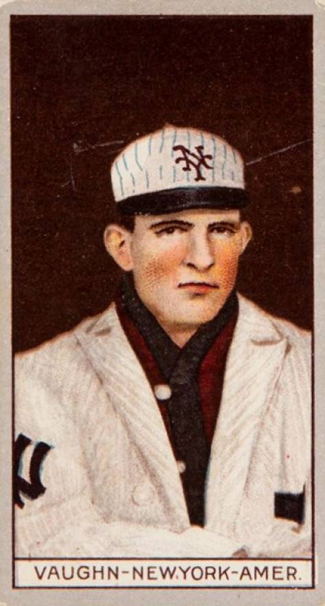 1912 Brown Backgrounds Common back Jim Vaughn # Baseball Card