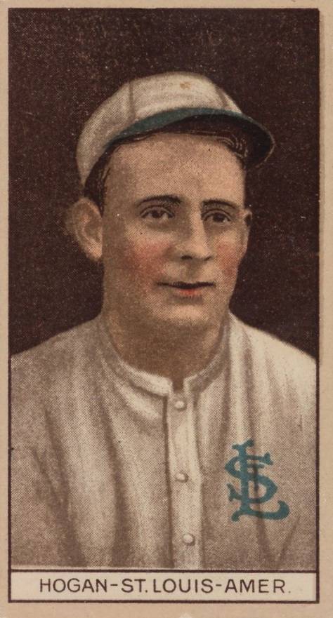 1912 Brown Backgrounds Common back HOGAN-ST. LOUIS-AMER. # Baseball Card