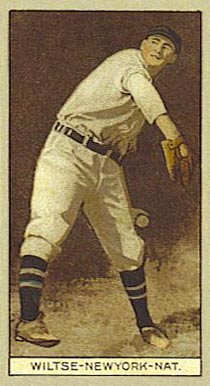 1912 Brown Backgrounds Red Cross Wiltse-New Your-Nat. #199 Baseball Card