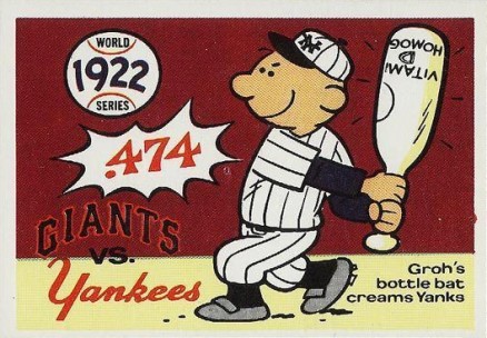 1970 Fleer World Series 1922 Giants vs. Yankees #19 Baseball Card