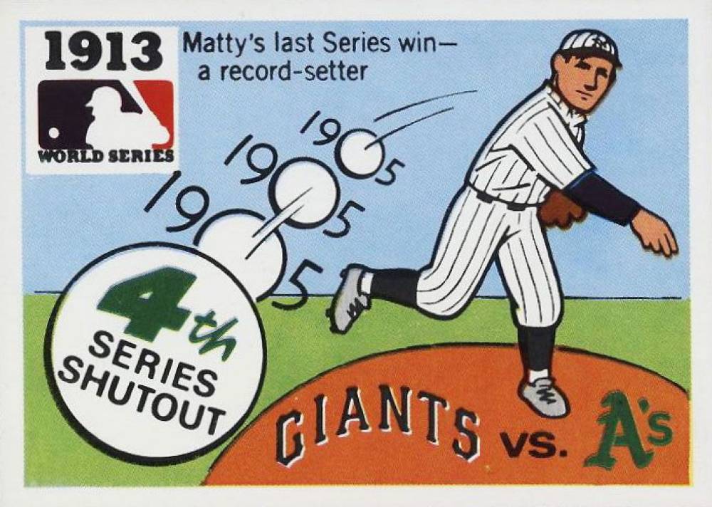 1971 Fleer World Series (Black Back) 1913 Giants vs A's #11 Baseball Card