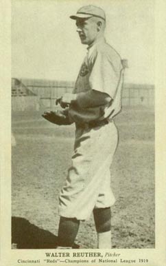 1919 Cincinnati Reds Postcards Walter Reuther # Baseball Card