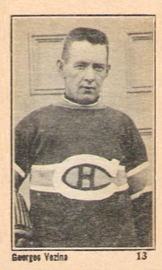 1924 Maple Crispette Georges Vezina #13 Hockey Card