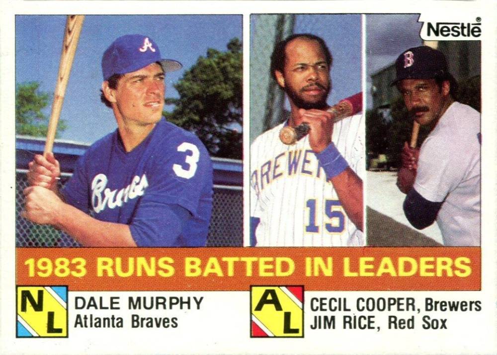 1984 Topps Nestle Hand Cut RBI Leaders #133 Baseball Card