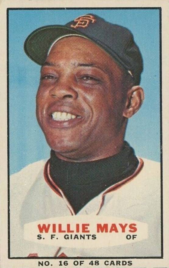 1966 Bazooka Willie Mays #16 Baseball Card