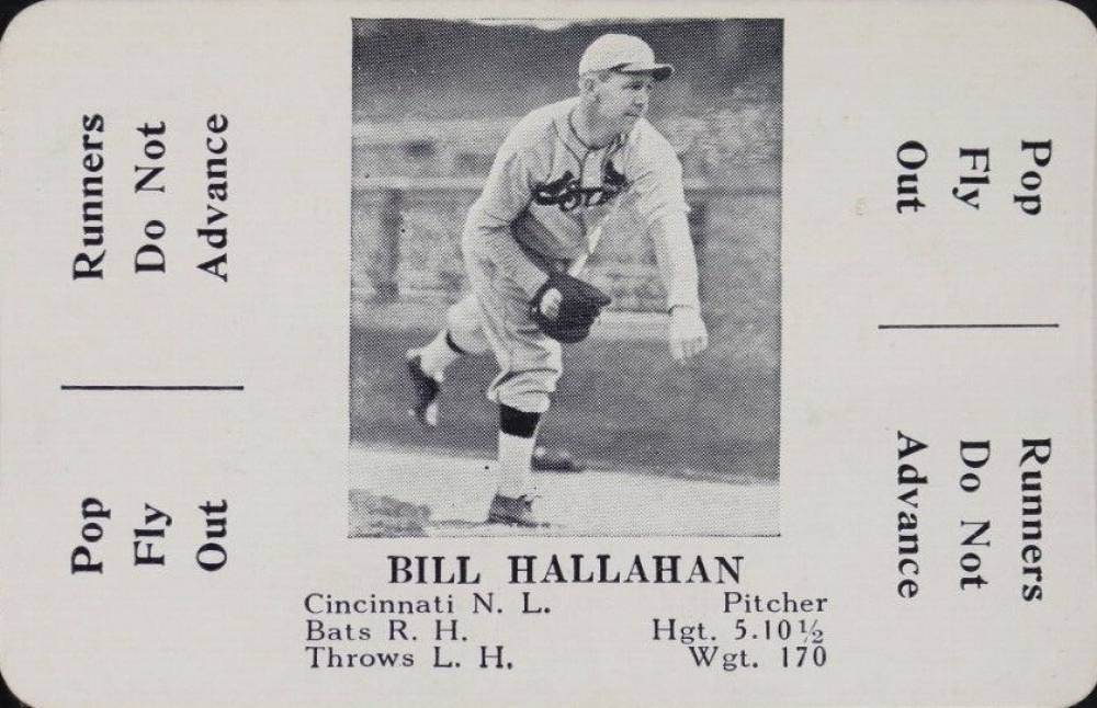 1936 S & S Game Bill Hallahan # Baseball Card