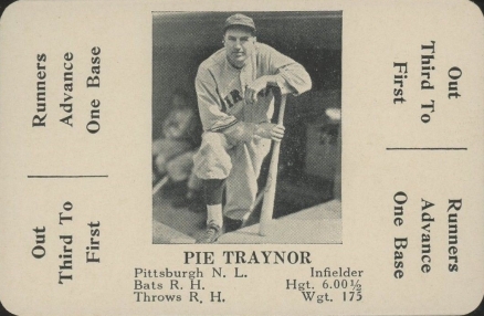 1936 S & S Game Pie Traynor #46 Baseball Card