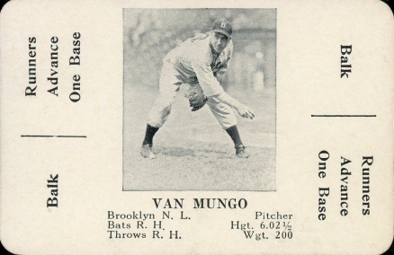 1936 S & S Game Van Mungo #42 Baseball Card