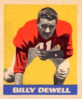 1949 Leaf Billy Dewell #10 Football Card